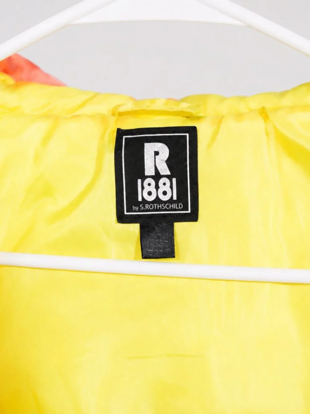R1881 by S. Rothschild Neon Colorblock Puffer Jacket Hooded